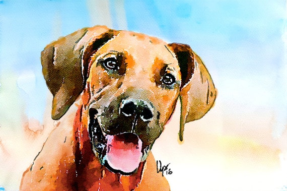 17 Best Photos Custom Pet Painting Etsy / CUSTOM PET PORTRAIT large size Original watercolor painting
