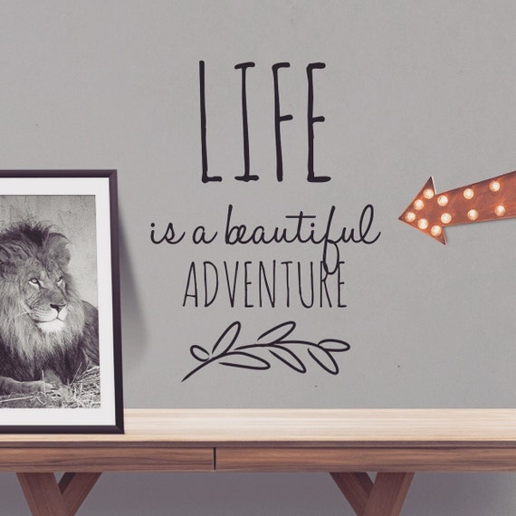 Life is a Beautiful Adventure // Wall Decal // Wall Decor