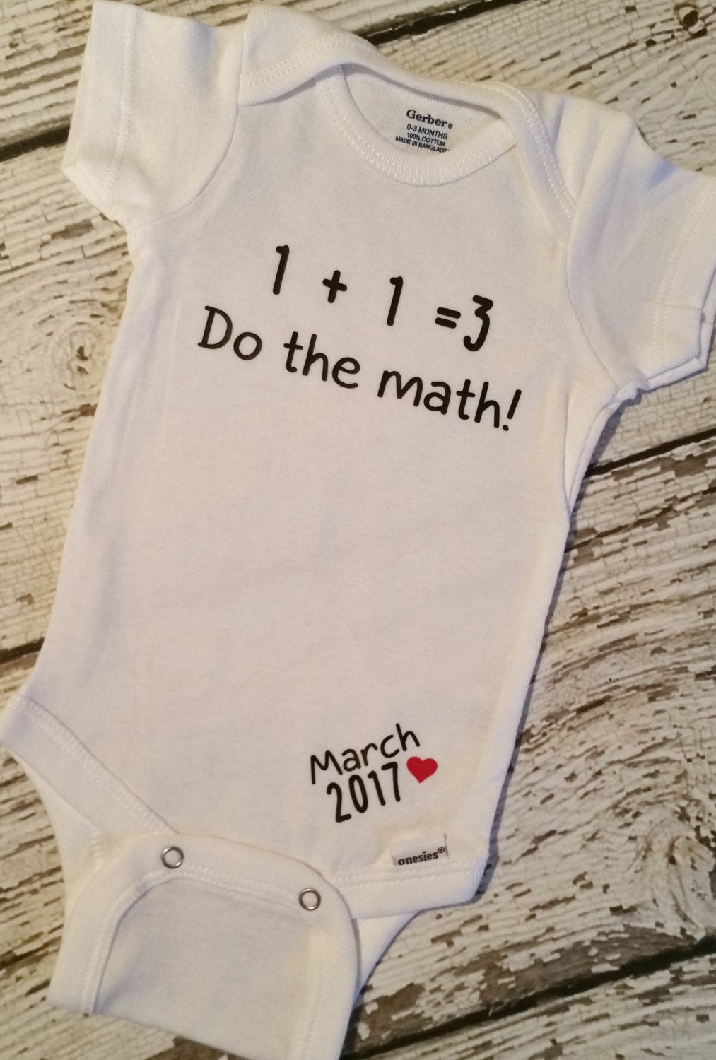 Baby Announcement onesie Gender Reveal by TraceysTrendyVinyl