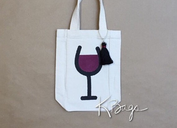 wine and glass tote