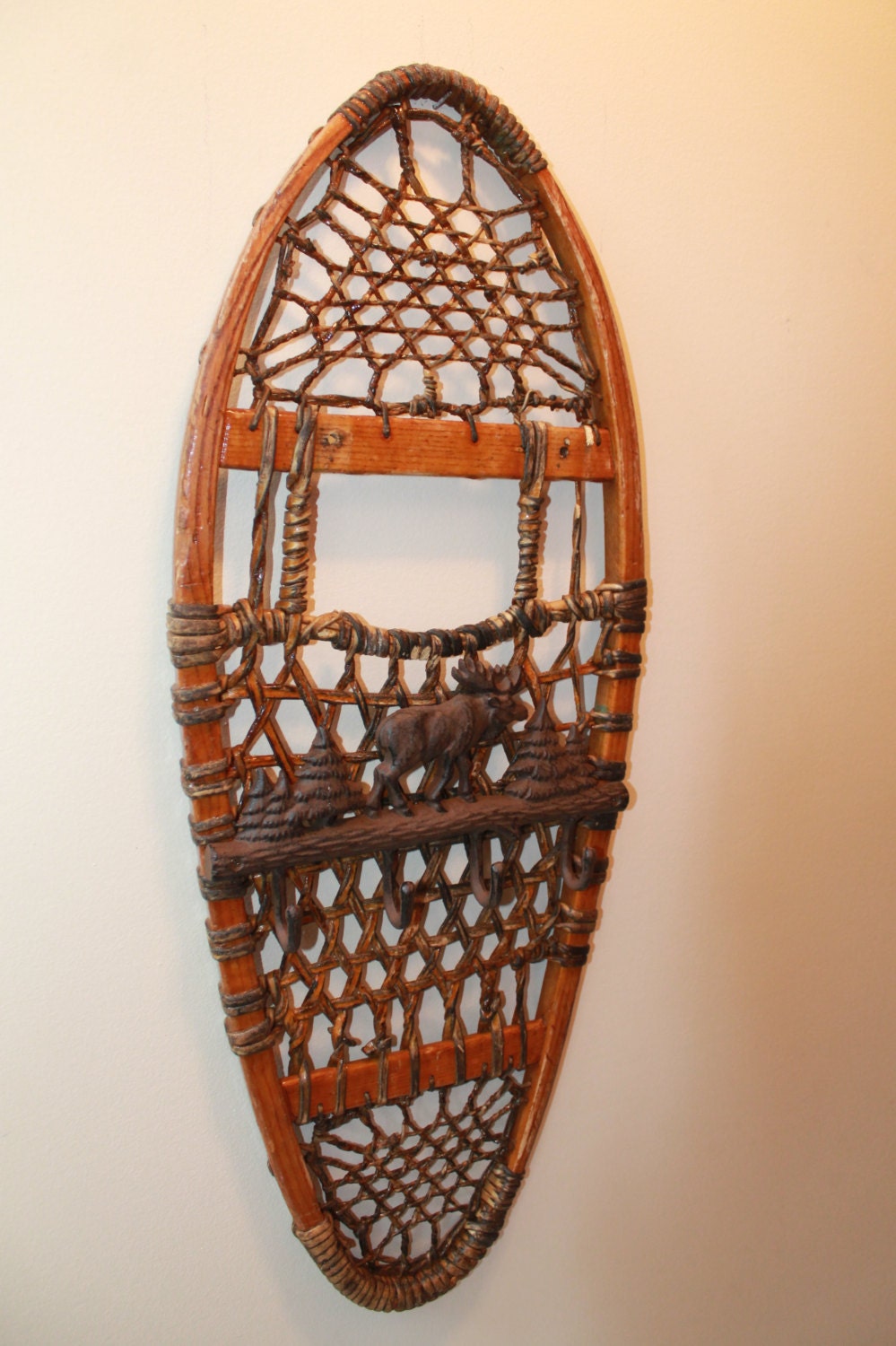Snowshoe Wall Decoration Snowshoe Coat Rack Vintage Snowshoe
