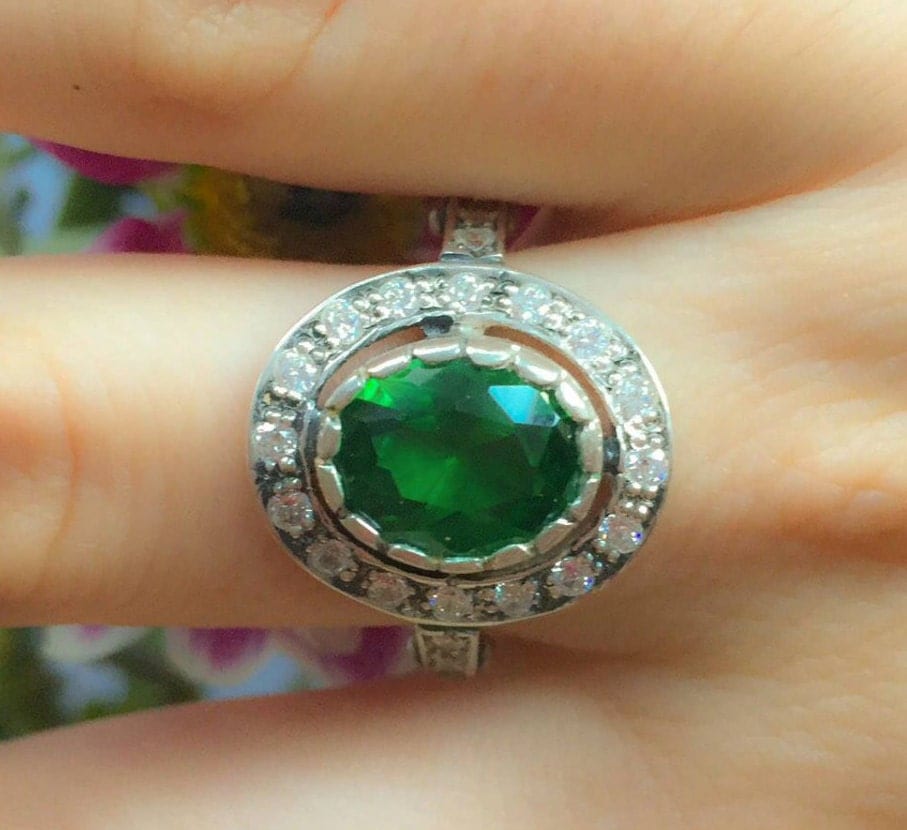 Emerald Ring Antique Ring Vintage Ring Antique Emerald