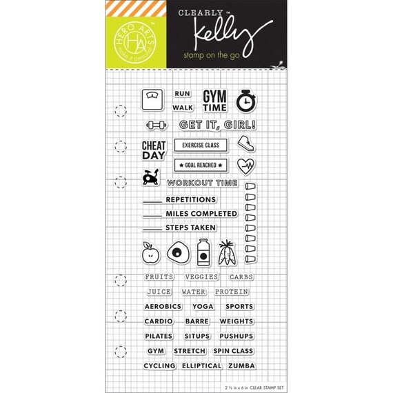Kelly Purkey Planner Stamps Fitness Planner Stamps Hero Arts