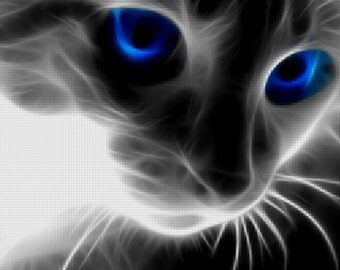 Blue Eyes / Green Eyes, Cross Stitch Pattern in PDF for Instant Download