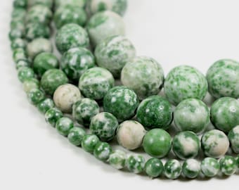 Natural Tree Agate Green Spot Stone 4mm 6mm 8mm 10mm round 15.5" strand