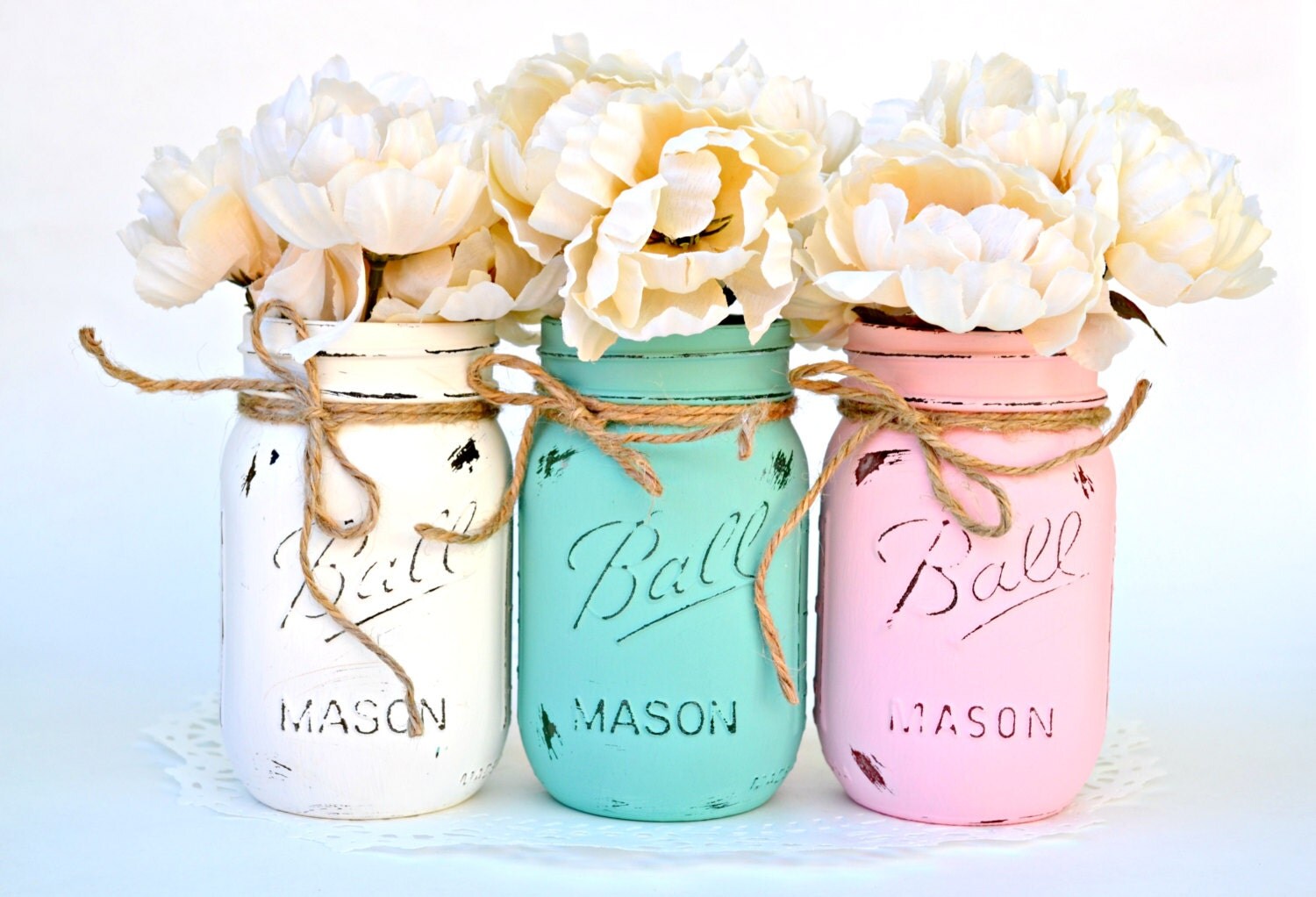 Painted Mason Jars Mason Jars Bulk Spring Decor Spring