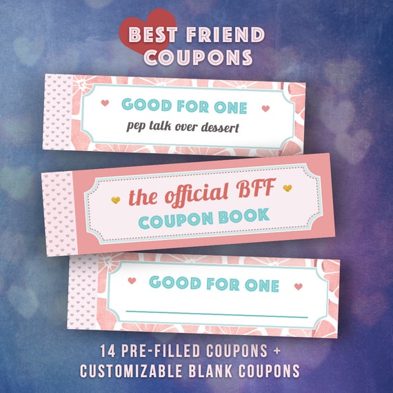 Best Friends Gifts DIY Coupon Book Single Girl Friend bff