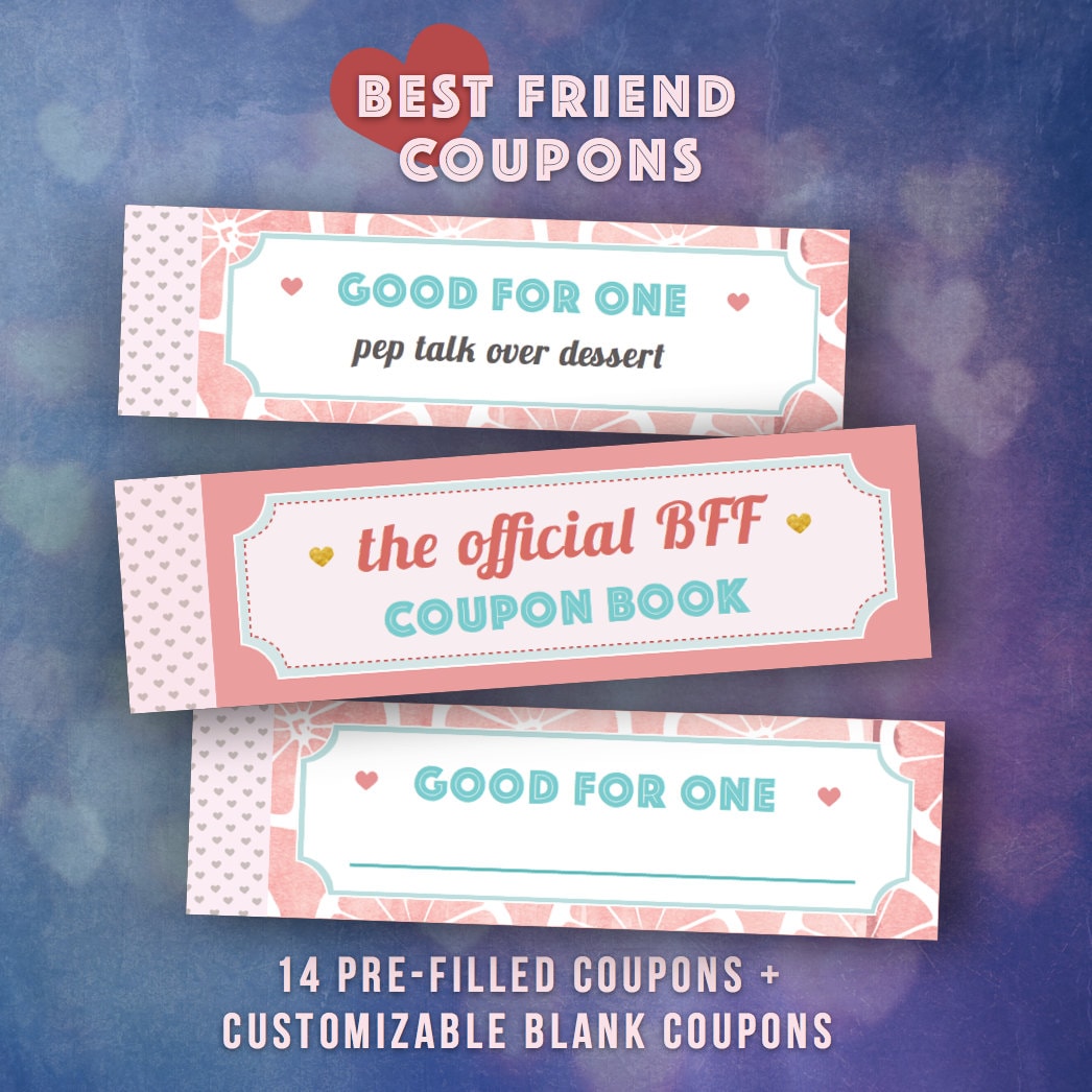 Best Friends Gifts DIY Coupon Book Single Girl Friend bff