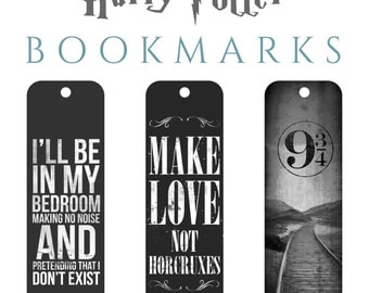 harry potter bookmark etsy