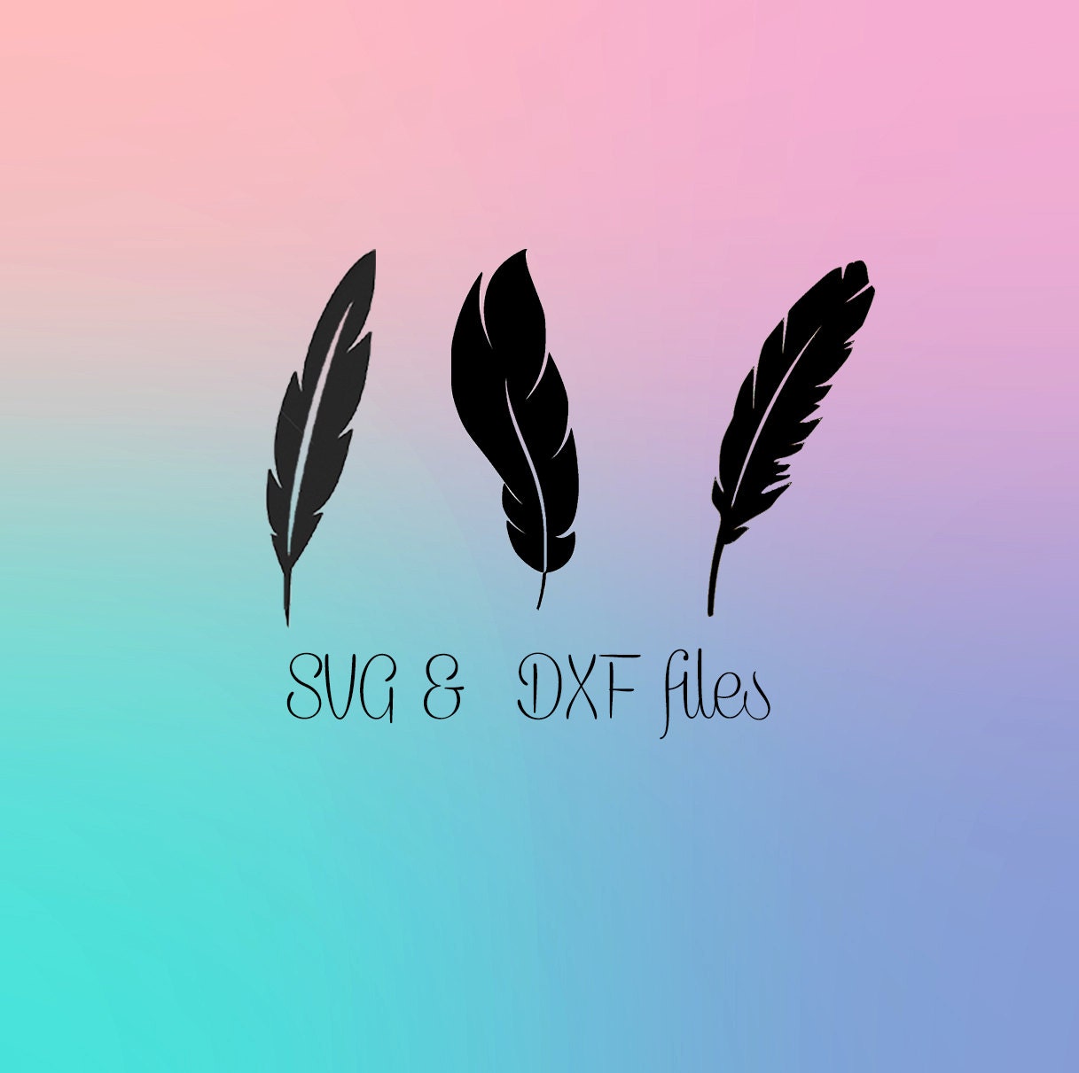Download Feather SVG DXF files for Silhouette studio Svg Files for