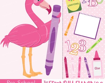 breast cancer flamingo clipart