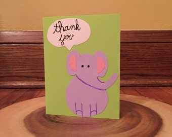 Thank you animal - elephant - set of 6