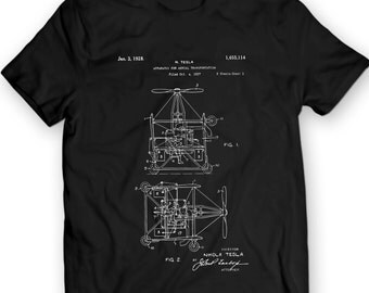 Tesla transporte aéreo patente 1968 camiseta para hombre regalo Idea Nicola Tesla t regalos regalo de cumpleaños