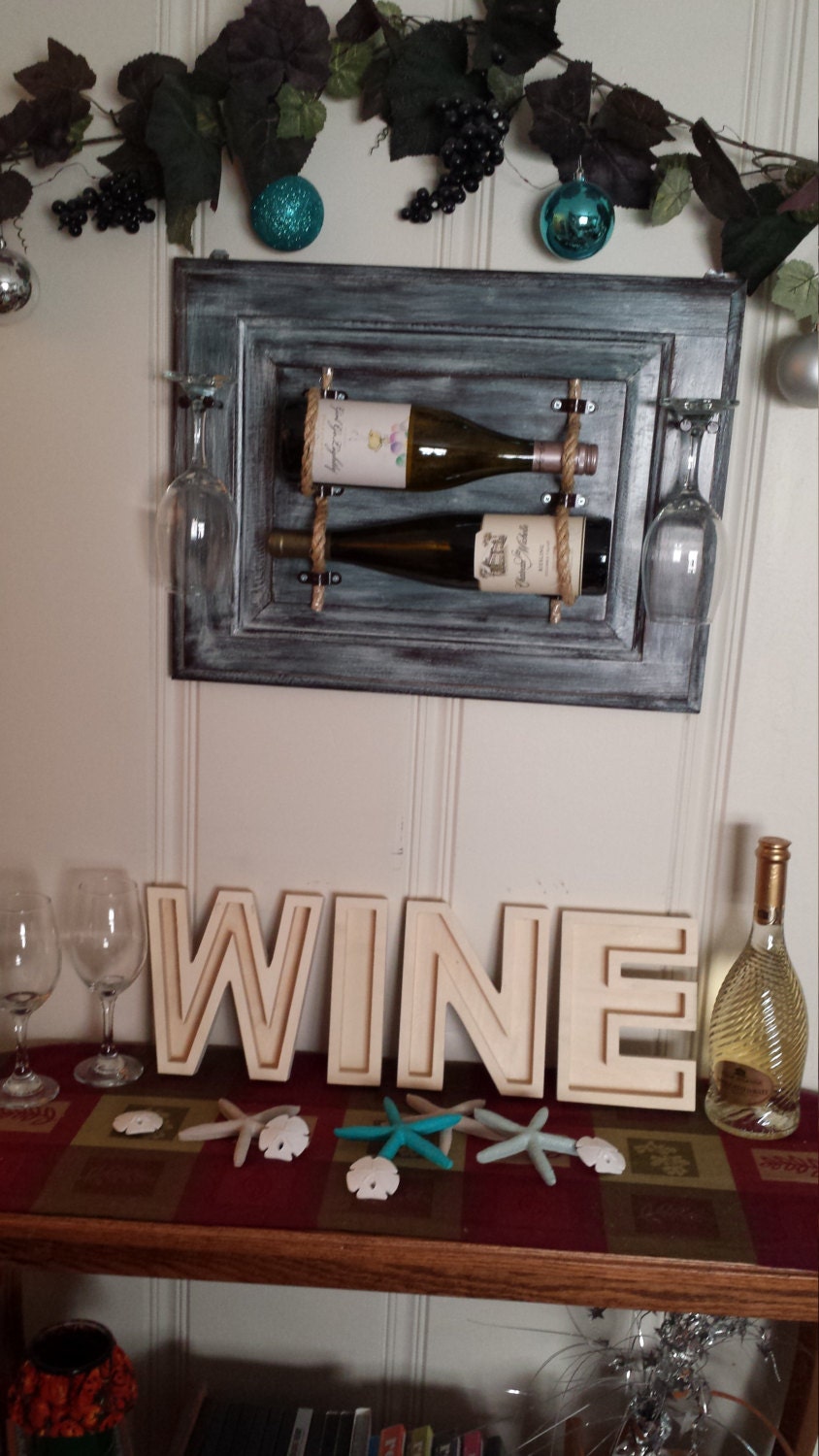 2 Bottle Hanging Wine Rack Door Hanging Wine by MyPuraVida