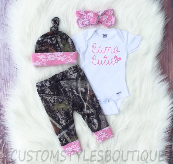 Baby Girls Coming Home Outfit Camo by CustomStylesBoutique on Etsy
