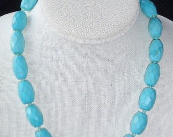 Costume Turquoise or Glass Bead Necklace