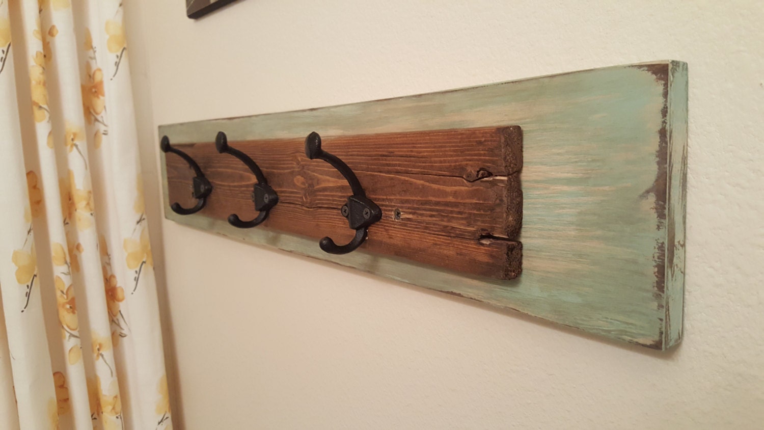 Towel Hook Rustic Towel Rack Reclaimed Wood Bathroom