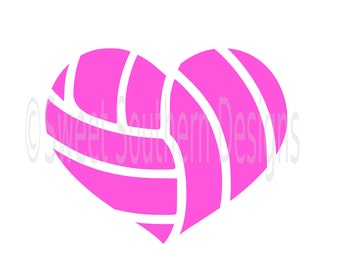 Volleyball heart SVG instant download design for cricut or silhouette