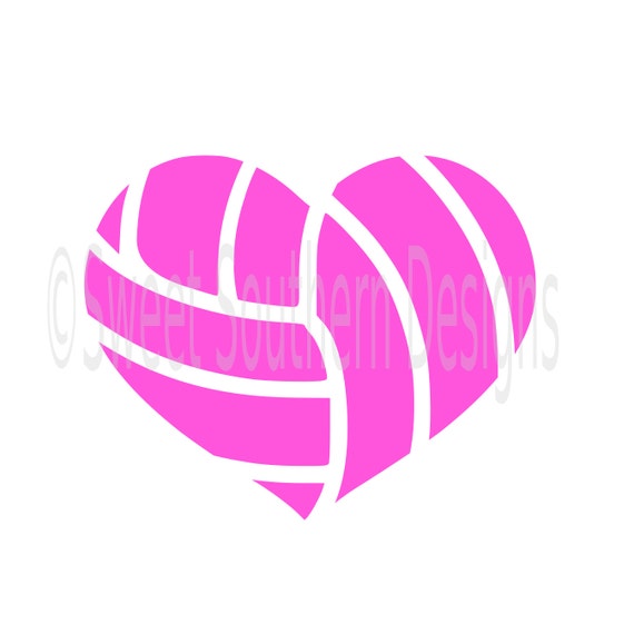 Download Volleyball heart SVG instant download design for cricut or