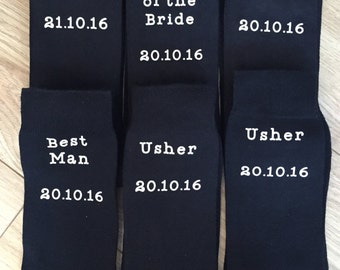 Grooms Party, Personalised Wedding Socks - Groom Socks, Groomsmen Socks