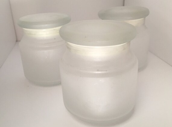 empty candle jars frosted glass 20 oz with lids empty candle jars frosted glass 20 oz with lids
