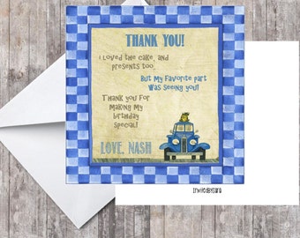 Little Blue Truck Thank You Card printable.