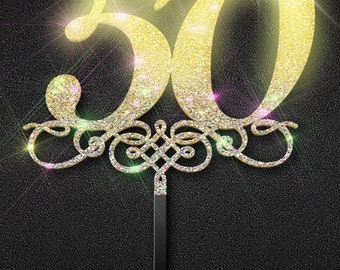 50th Anniversary Cake Topper 50th Birthday Cake Topper 50th Cake Topper Custom Cake Toppe 50th Anniversary Decorations Wedding Anniversary