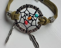 2 Bracciali Acchiappasogni Regolabili – Gioielli Boho Con Ciondolo A Piuma – Ipoallergenici, Placcati Oro Bianco