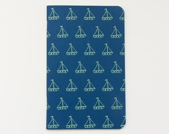 Notebook // SAILBOATS blue + yellow