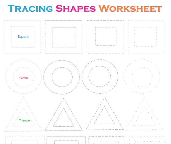 shape tracing worksheets printable pdf for preschool and