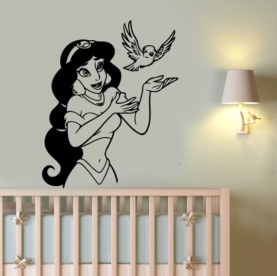Princess Jasmine Wall Decal Vinyl Sticker Disney Art
