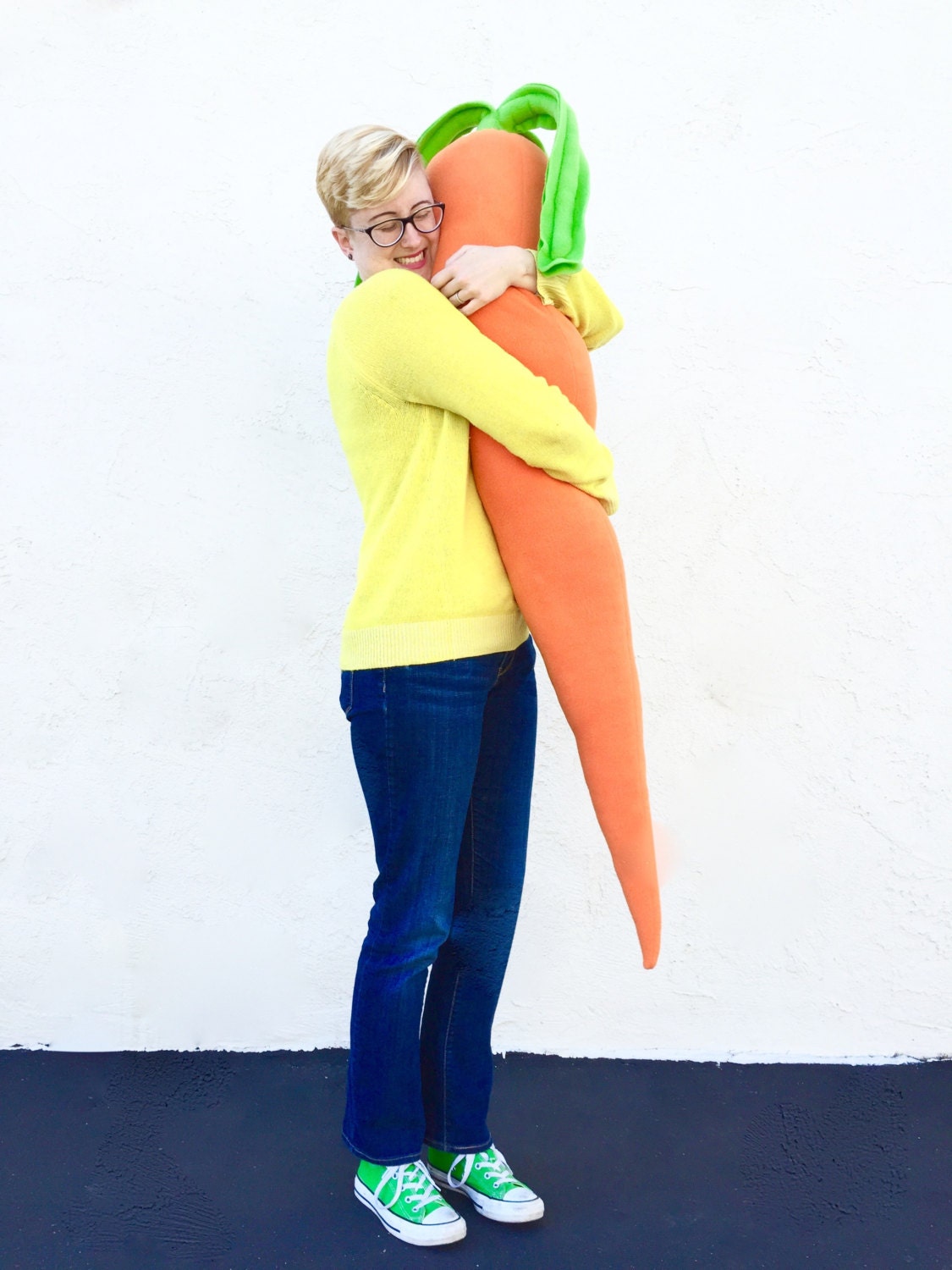 Carrot Pillow Giant 4 Foot Long Body Pillow for Loneliness