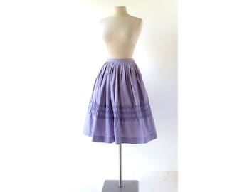 Vintage 1950s Skirt | Purple Full Skirt | 50s Skirt | Bobbie Brooks | 25W XS