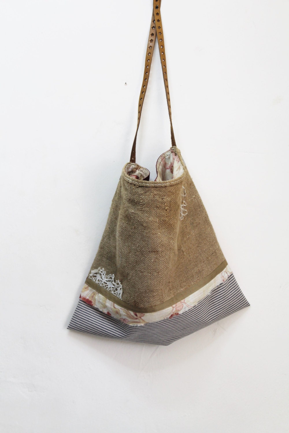 French Grain Sacking Fabric Vintage Hemp Grain By