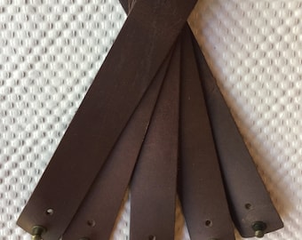 Leather Cuff Bracelets Brown and Black Adjustable