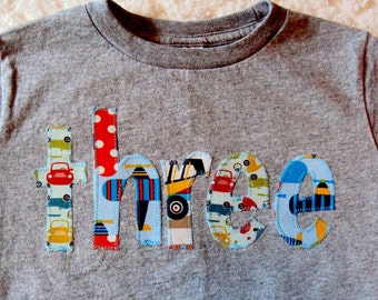 Transportation Birthday Shirt - Boys Birthday Shirt -One Year Old Birthday Shirt, Two Year Old shirt