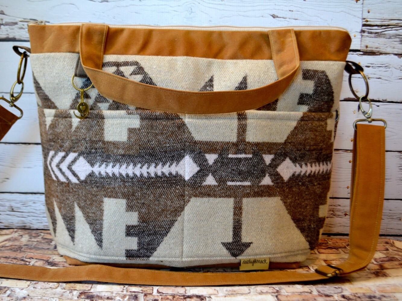 Diaper bags Made in the USA Darby Mack Wool blanket print
