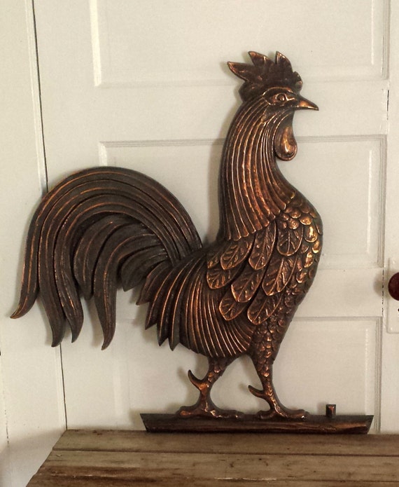 Large Chicken Rooster Wall Hanging by Ethan Allen. Vintage
