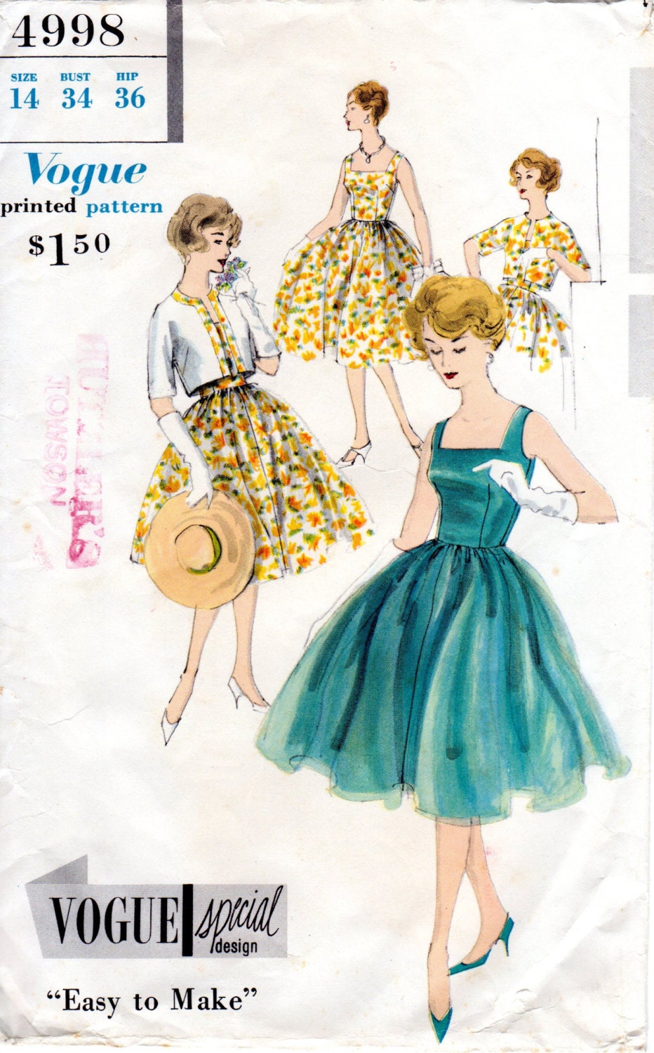 1950s Cocktail Dress Patterns
