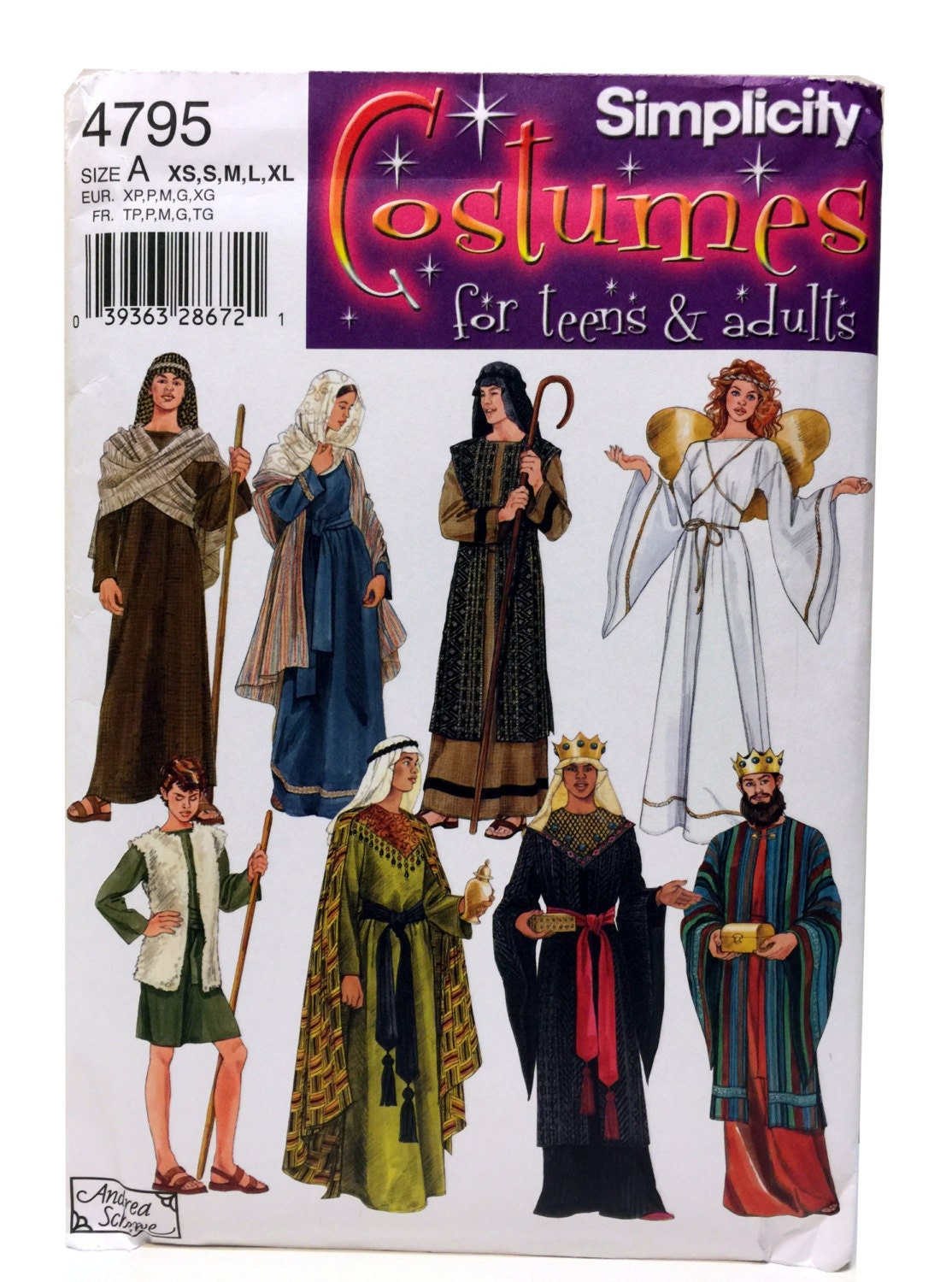 Simplicity 4795 Adult Nativity Costume Pattern by UpstairsAttic