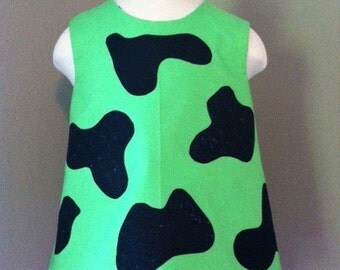 Girls Pebbles from The Flinstones Inspired Halloween Costume (Newborn - 5T)