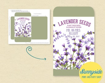 CUSTOM Printable Seed Packet Favor DIY by SunnysidePrintParty