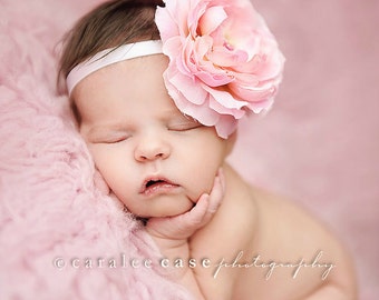 Baby headbands - Baby girl headband - Newborn Photography prop - Baby Hair Accessories - Pink baby hairbows - Infant headbands - Baby Bows