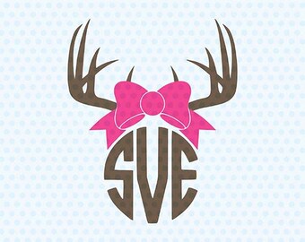 Antlers Svg, Antlers Monogram Svg, Antler, Svg, Deer Antler, Cricut Svg, Svg Silhouette