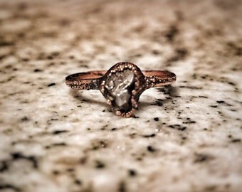 The Elara - Meteorite Ring - Stacker Ring - Alternative Engagement Ring