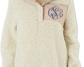 FAST SHIPPING! Monogram Fleece Sherpa, Sherpa Sweatshirt, Pullover, Adult Sherpa Pullover, Monogrammed Pullover Sherpa, Sherpa Pullover