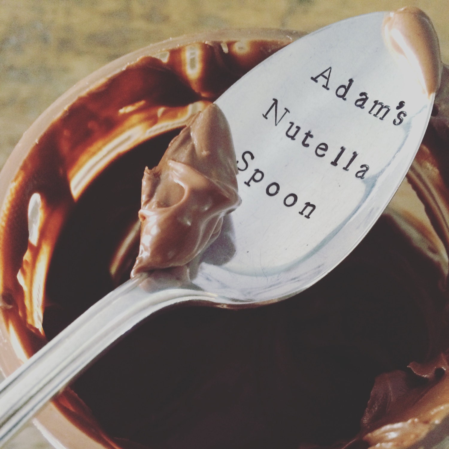 Hand Stamped MY Nutella Spoon Spoon Vintage