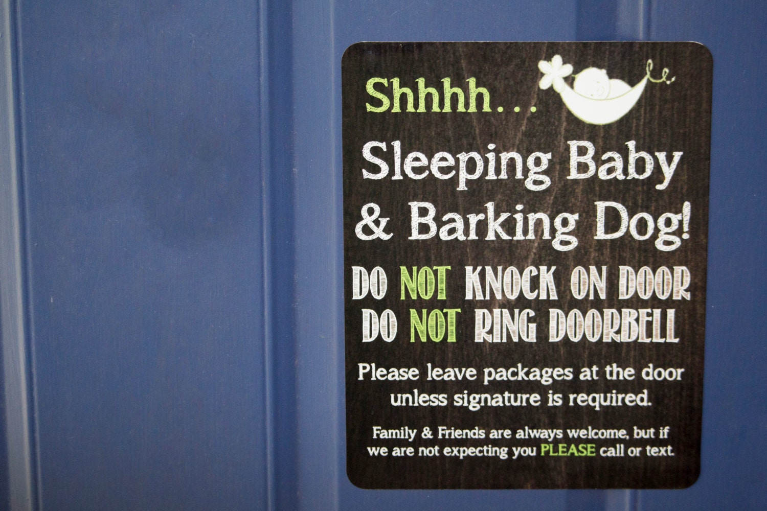 Do Not Ring Doorbell Baby Sleeping Front Door