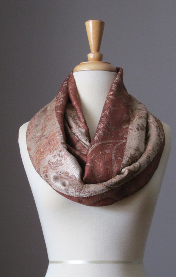 Toast brown scarf drapable and huggable luxe feeling scarf