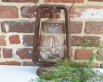 Rustic Red Railroad Large Kerosene DIETZ Lantern